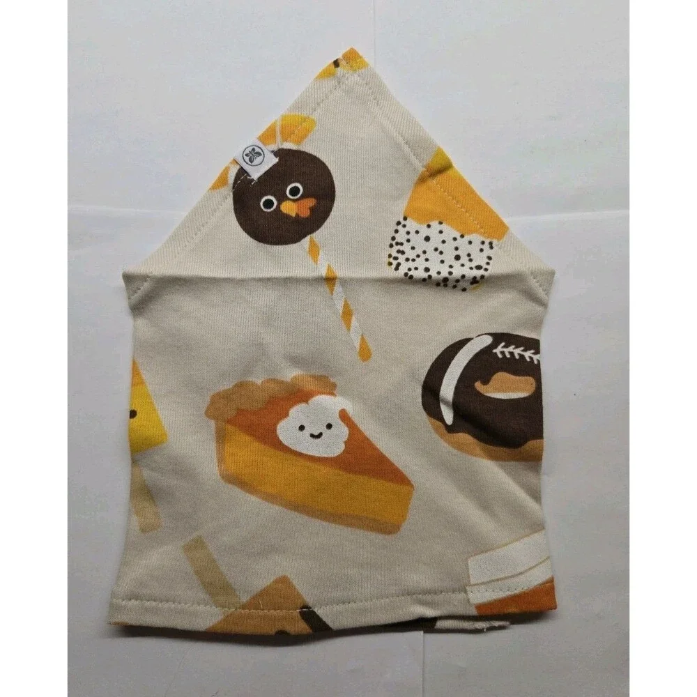 Honest Baby Clothing Turkey Treats Thanksgiving Theme Size XS/S Pet Bandana